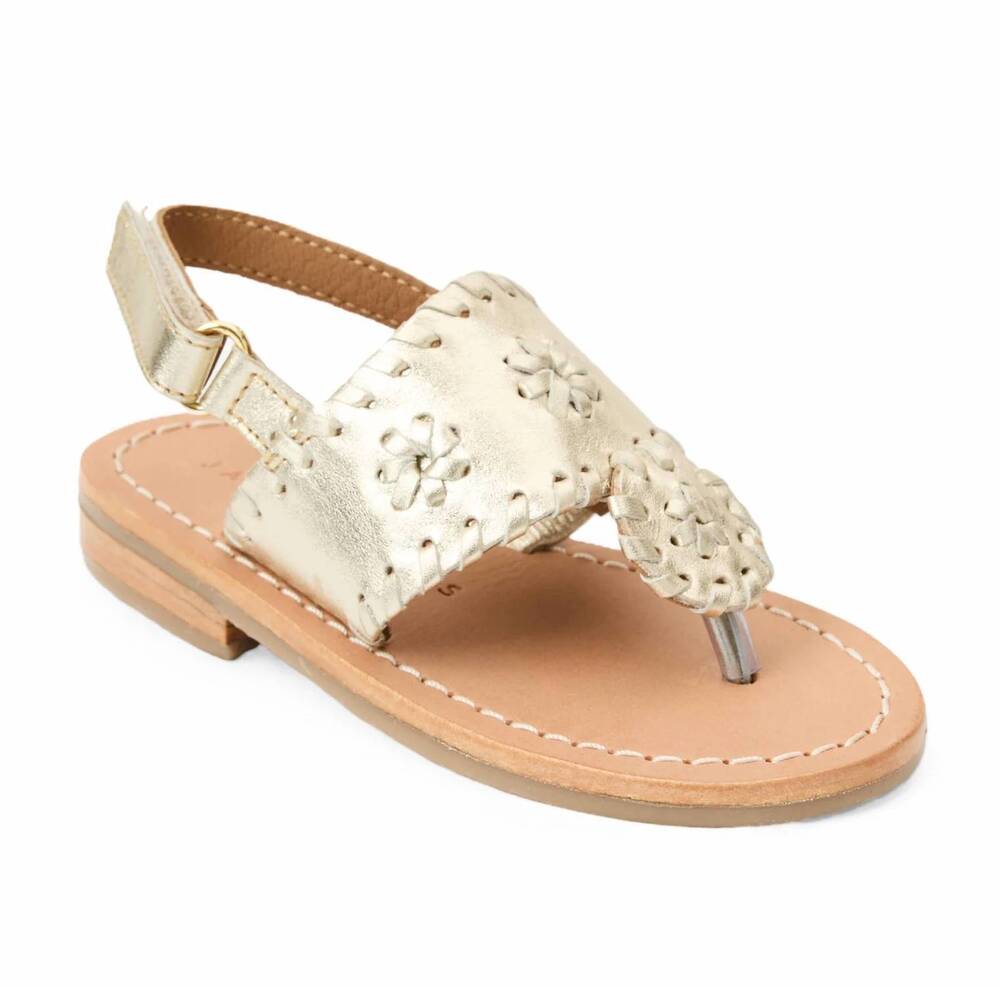 NEW JACK ROGERS girl's toddler jacks napa sandals in gold